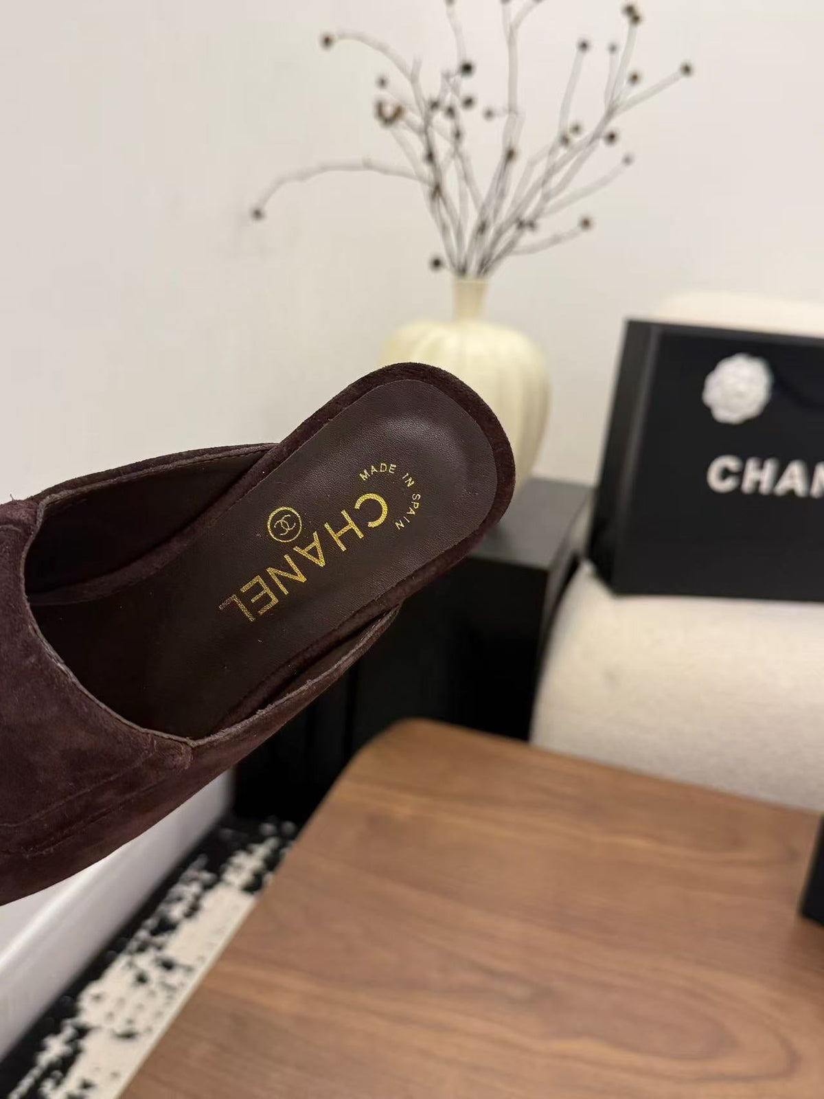 CC  Loafer Mules Coffee Suede