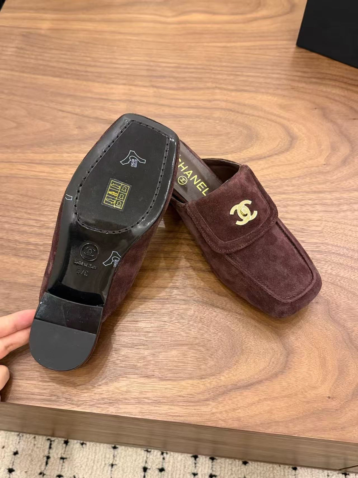 CC  Loafer Mules Coffee Suede