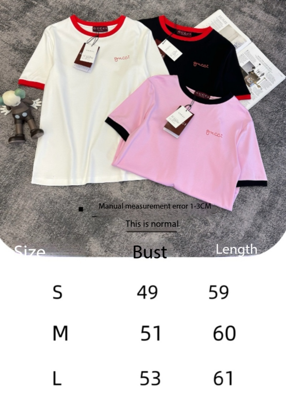 GG SS26 Short-Sleeve T-Shirt Embroidery Cotton 350528