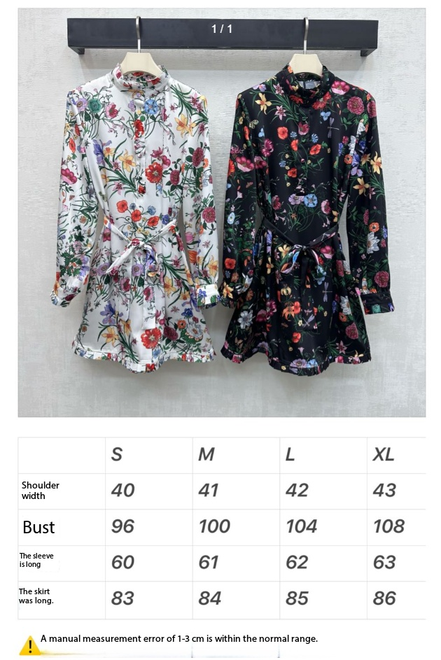GG SS26 Flora Print Mini Dress White Multicolor Silk 351773