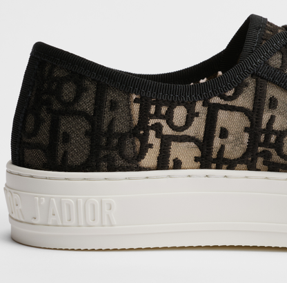Dior 2026 Oblique Embroidered Black Mesh Leather