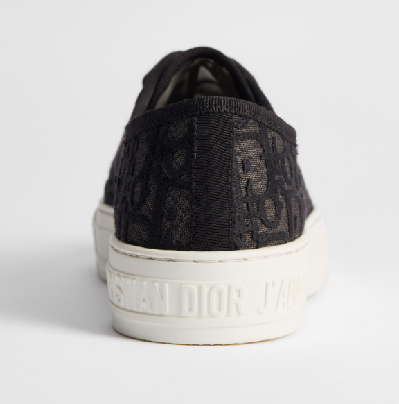 Dior 2026 Oblique Embroidered Black Mesh Leather