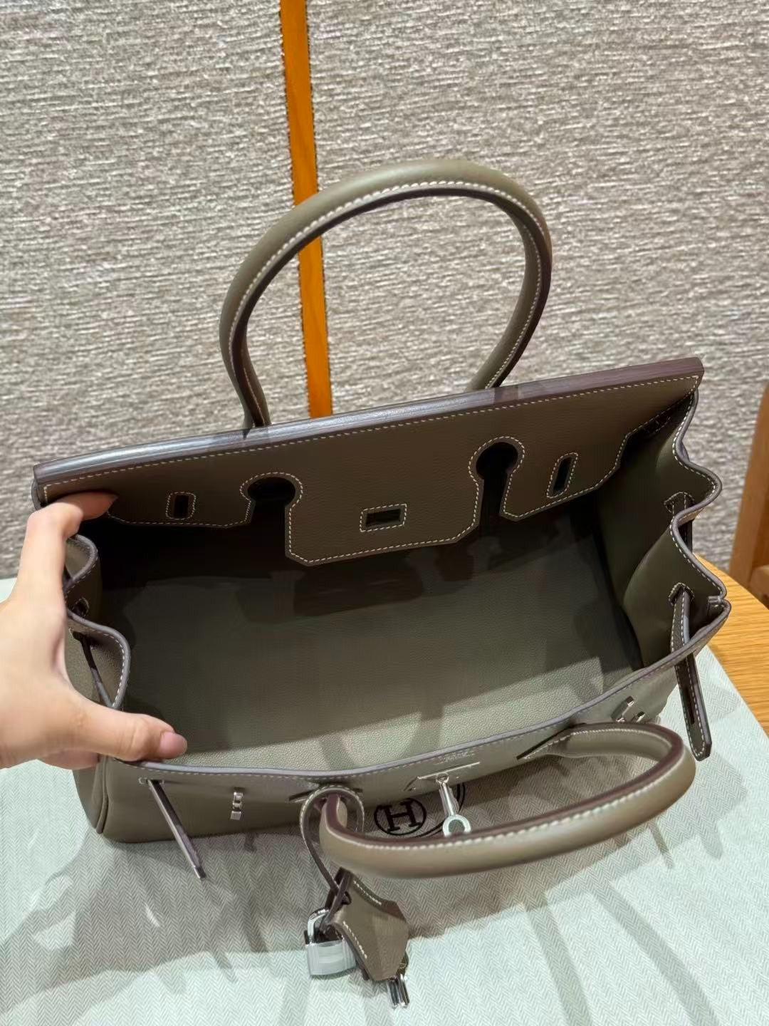 HM Birkin 29cm Etoupe Taurillon Leather