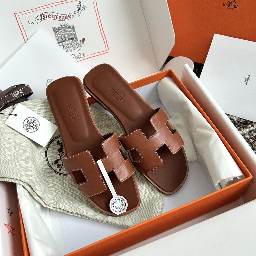 HM Oran Sandal Brown Leather 002