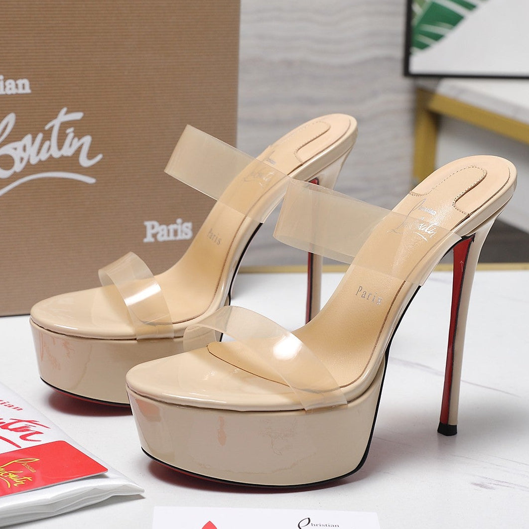 CL 2026 Platform Mule Patent PVC Film Leather 864009