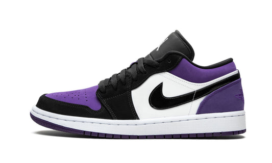 Air Jordan 1 Low Court Purple Sneakers - Court Icon | Hype Sneaker