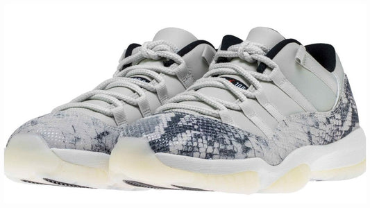 Air Jordan 11 Retro Low Light Bone Snakeskin Sneakers - Performance Runner