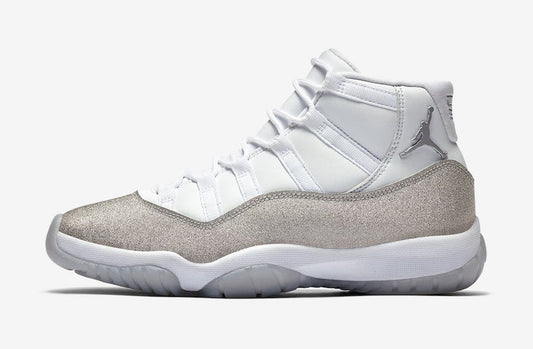 Air Jordan 11 Retro White Metallic Silver Womens Sneakers - Retro Runner