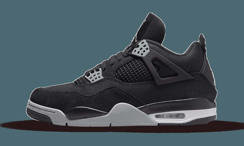 Air Jordan 4 Retro SE Black Canvas Sneakers - Heritage Edition