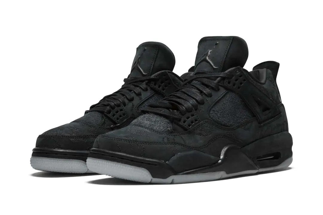 Air Jordan 4 x KAWRS Black Sneakers - Prime Pick | Silhouette King