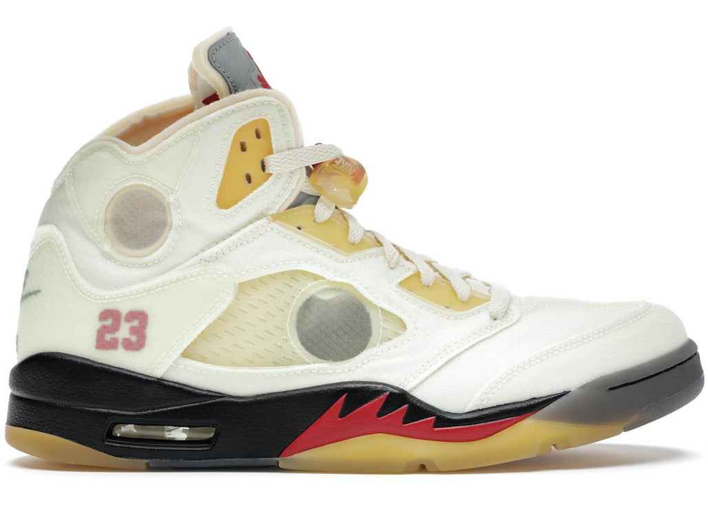 Air Jordan 5 Retro Off-White Sail Sneakers - Heritage Edition