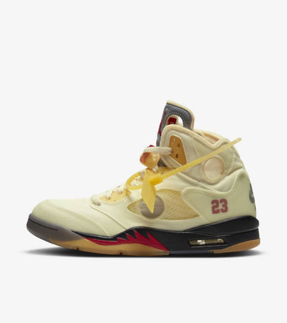 Air Jordan 5 Retro Off-White Sail Sneakers - Heritage Edition