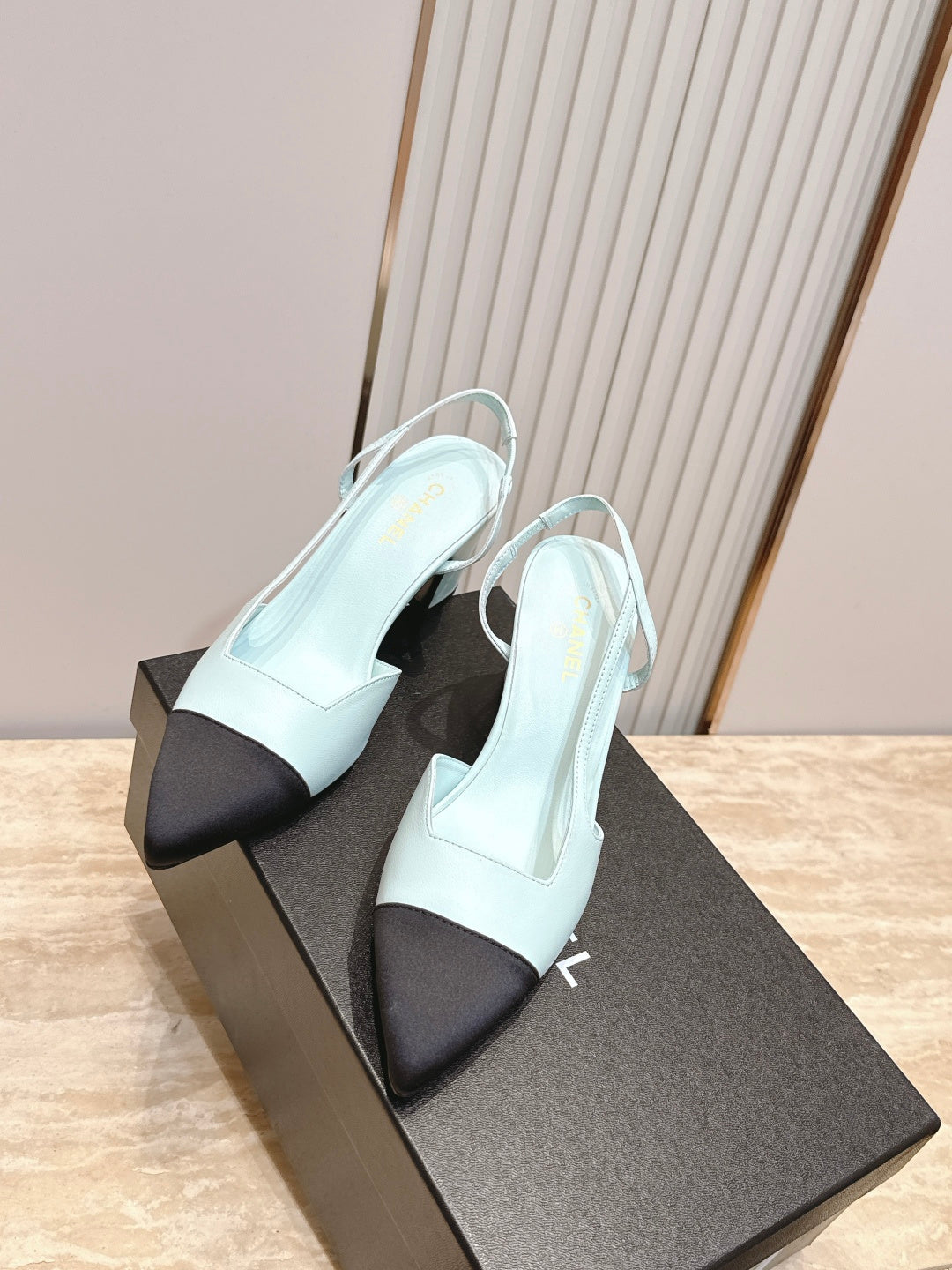Chanel 2026 Slingback 65mm Fabric Calfskin 898961