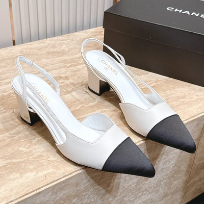 Chanel 2026 Slingback 65mm Fabric Calfskin 898961