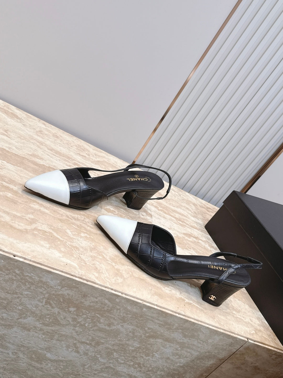 Chanel 2026 Slingback 65mm Fabric Calfskin 898961