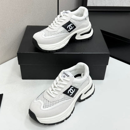 Chanel 2026 Chunky Sneaker 5mm Mesh Suede Calfskin 894908