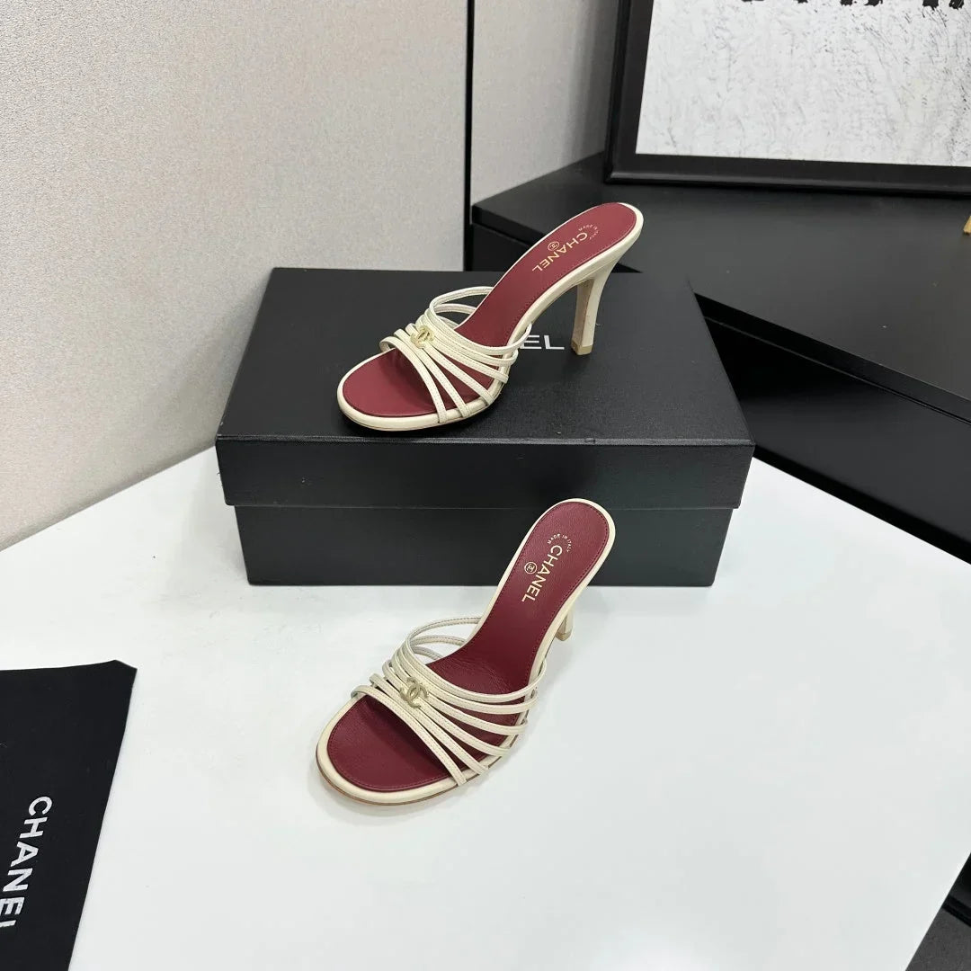 Chanel 2026 Strappy Sandal 8cm Calfskin 894918