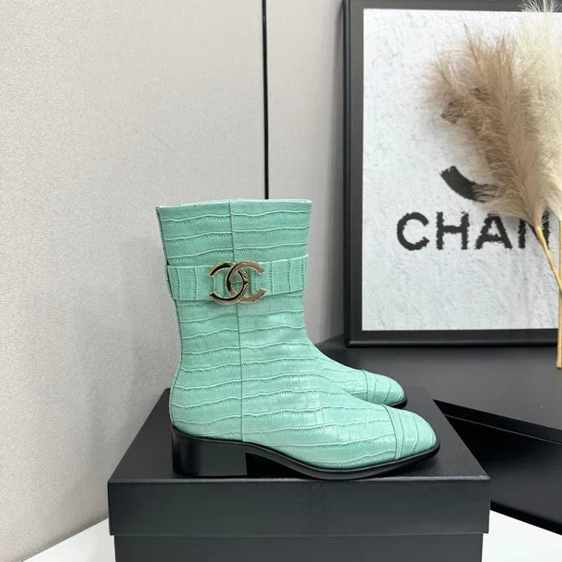 Chanel 2026 Metiers D'art Ankle Boots 45mm Suede Cowhide 986193