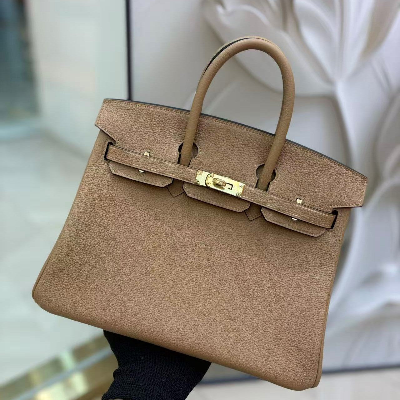 HM Birkin Bag 30cm Beige Togo Leather GHW