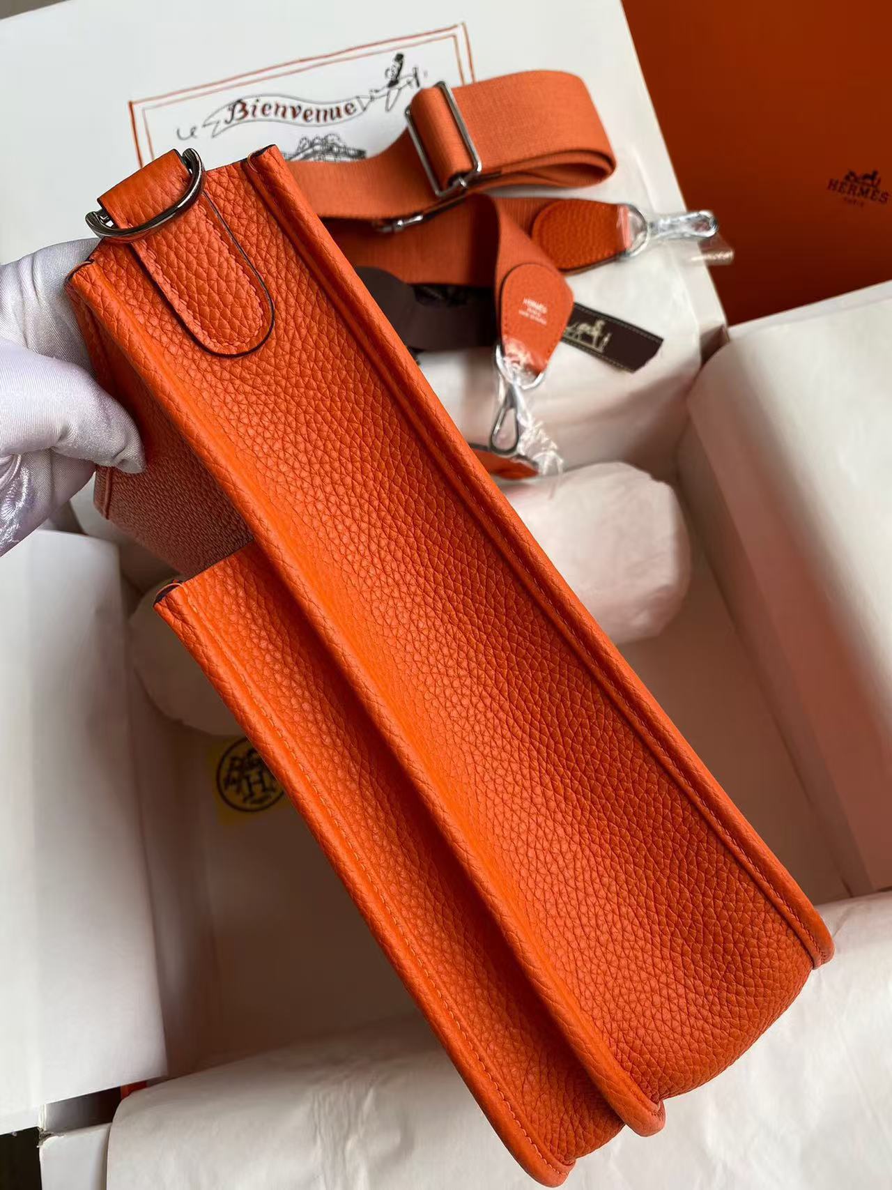 Evelyne 29cm Orange Togo