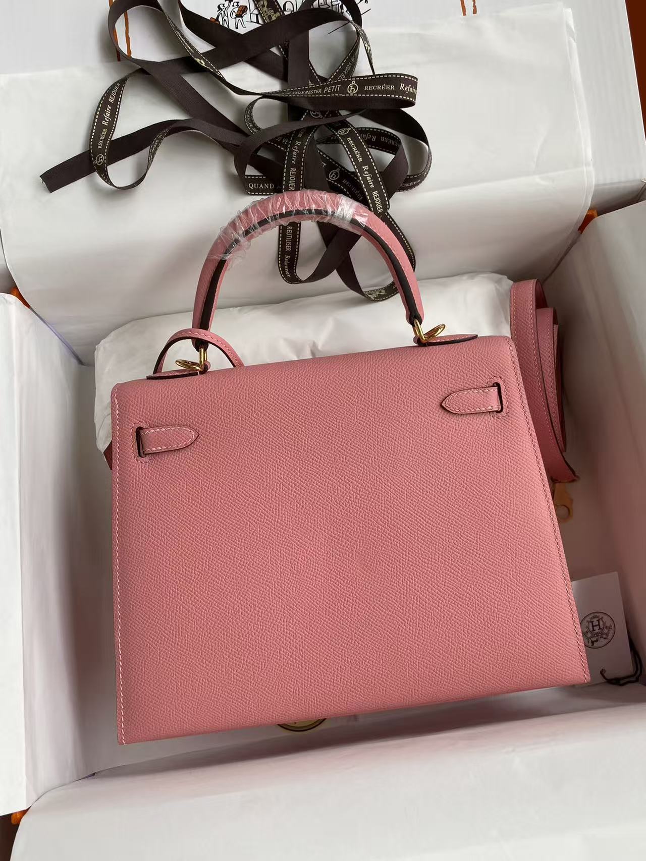 HM Mini Kelly 25cm Light Pink Epsom Leather