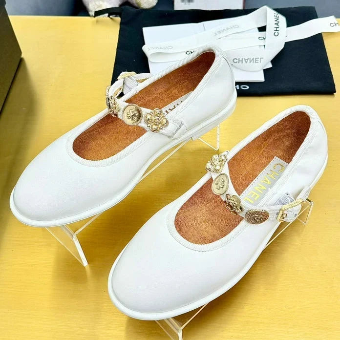 Chanel 2026 26A Métiers D'Art Ballet Flat Lambskin Fabric 983132