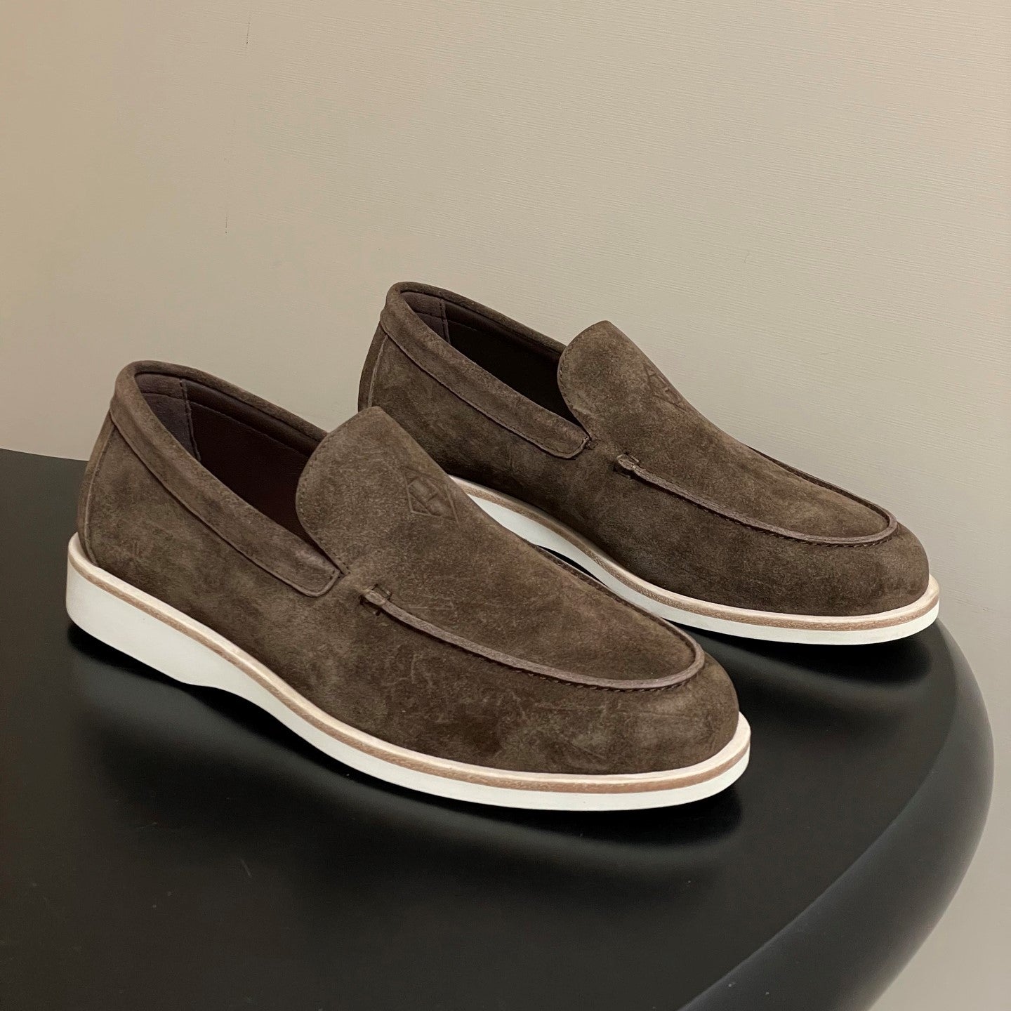 HM Low Loafers Dark Brown  Suede 593662