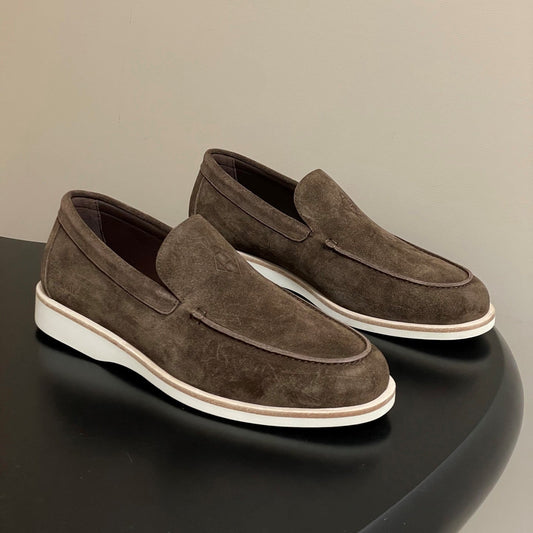 HM Low Loafers Dark Brown  Suede 593662