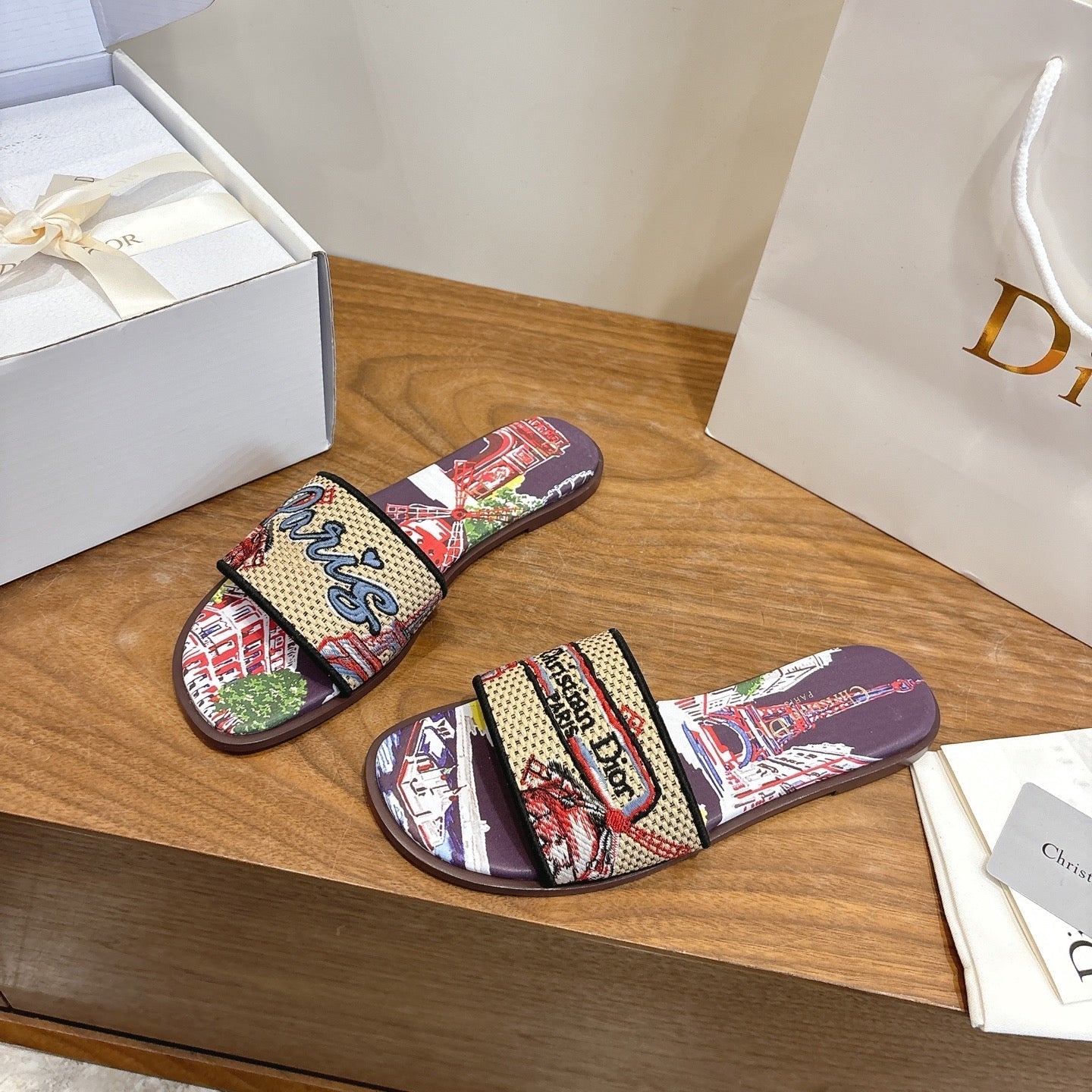 CD 26s Souveni Sandals Canvas Cowhide 685410