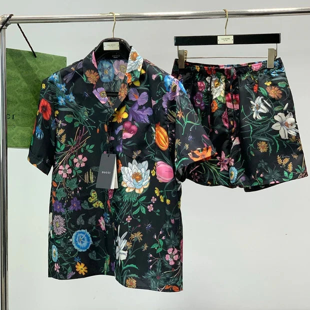 Gucci 2026 Flower Set Black mix colors Silk 131811