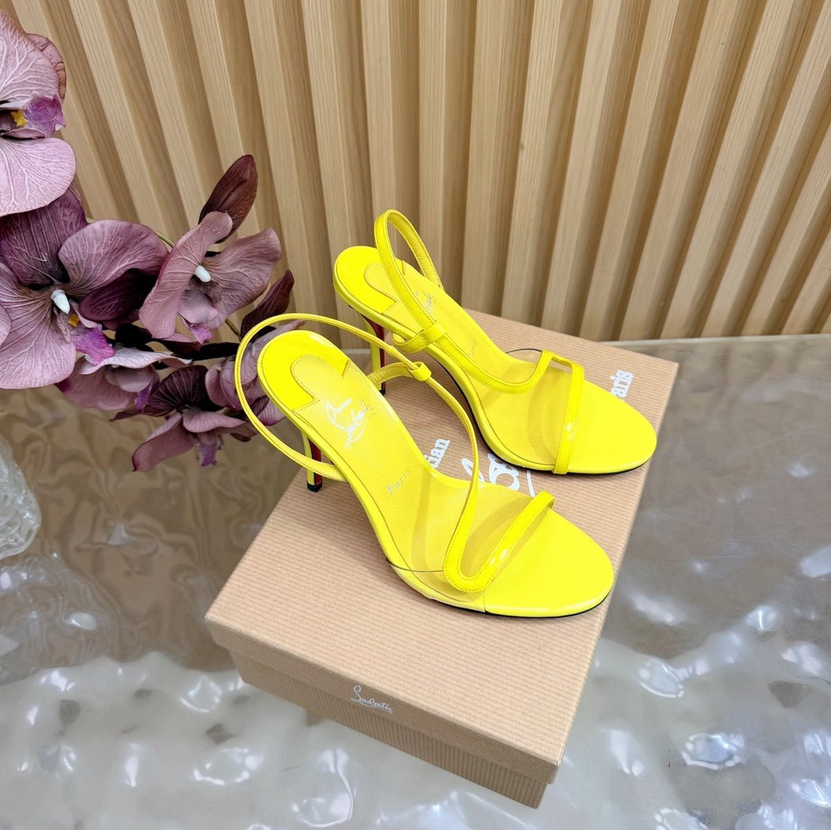 Christian Louboutin 2026 Rosa Z Slingback Sandals 100mm Patent Leather 776004