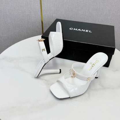 Chanel 2026 Crocodile Embossed Sandal 90mm Leather 904408
