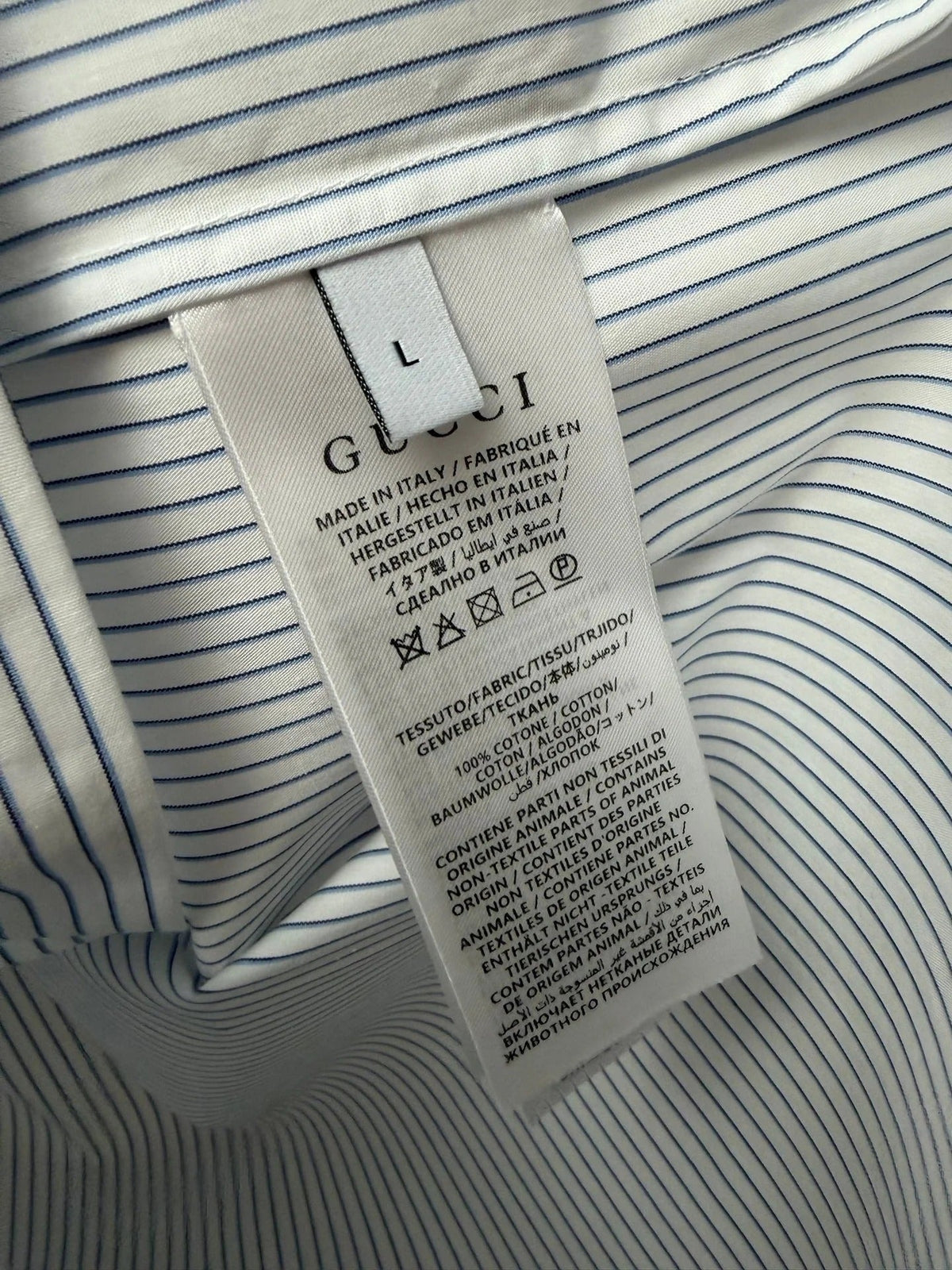 GC 2026 Men's Short-Sleeve Shirt White Blue Cotton 643456