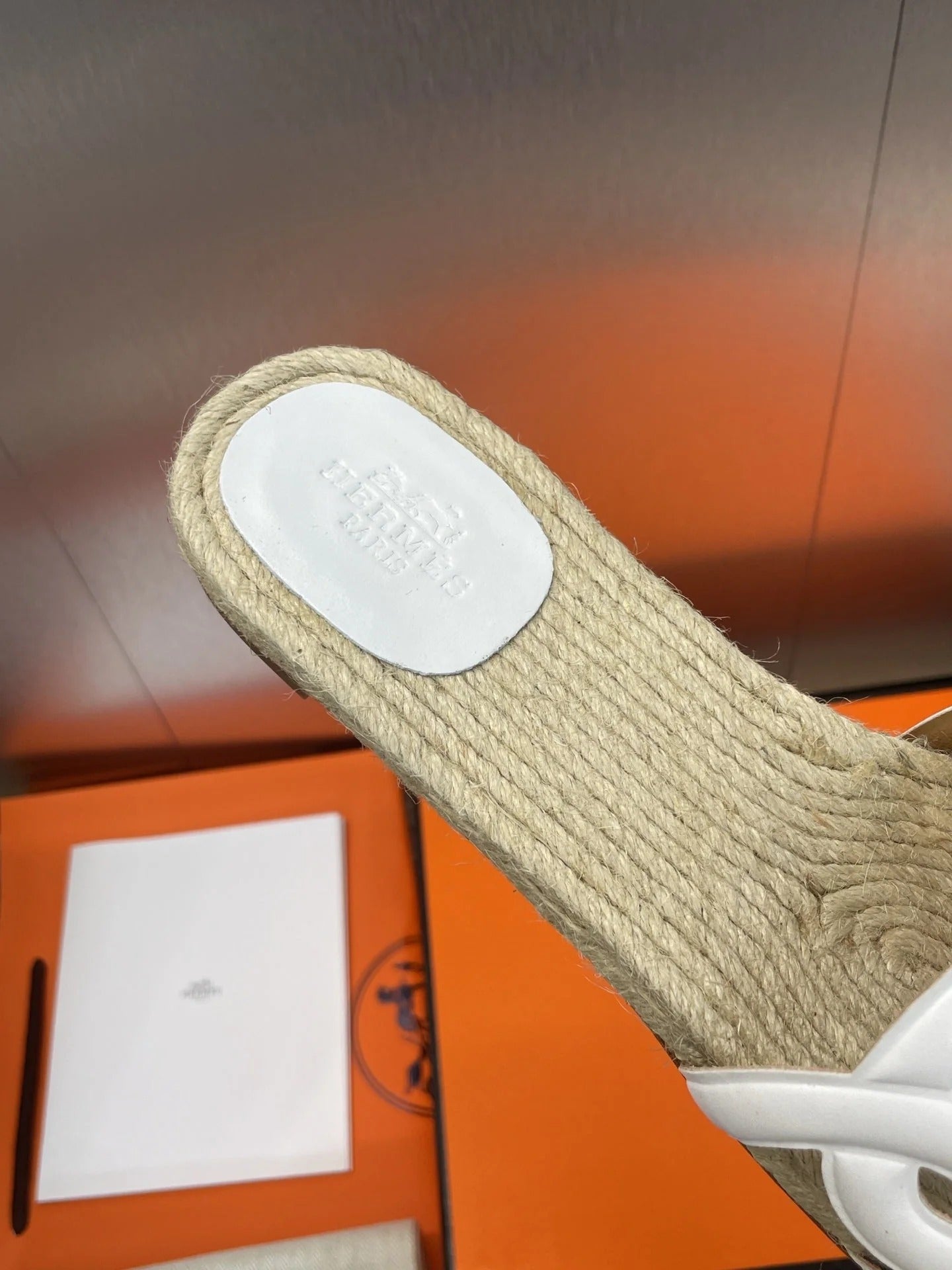Hermes 2026 Famosa Espadrilles White Beige Straw Leather 400390