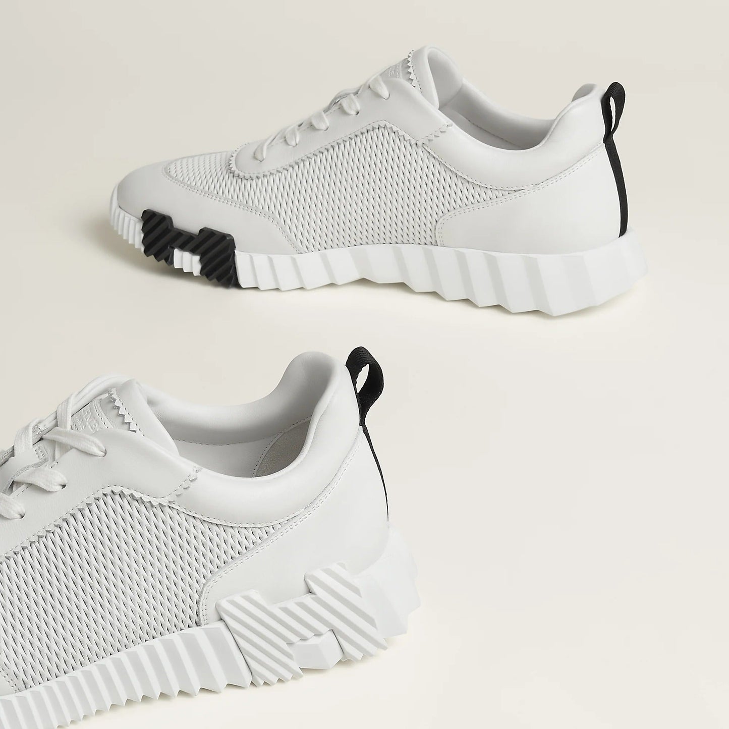 HM Bouncing Sneaker White Black Rubber Lambskin