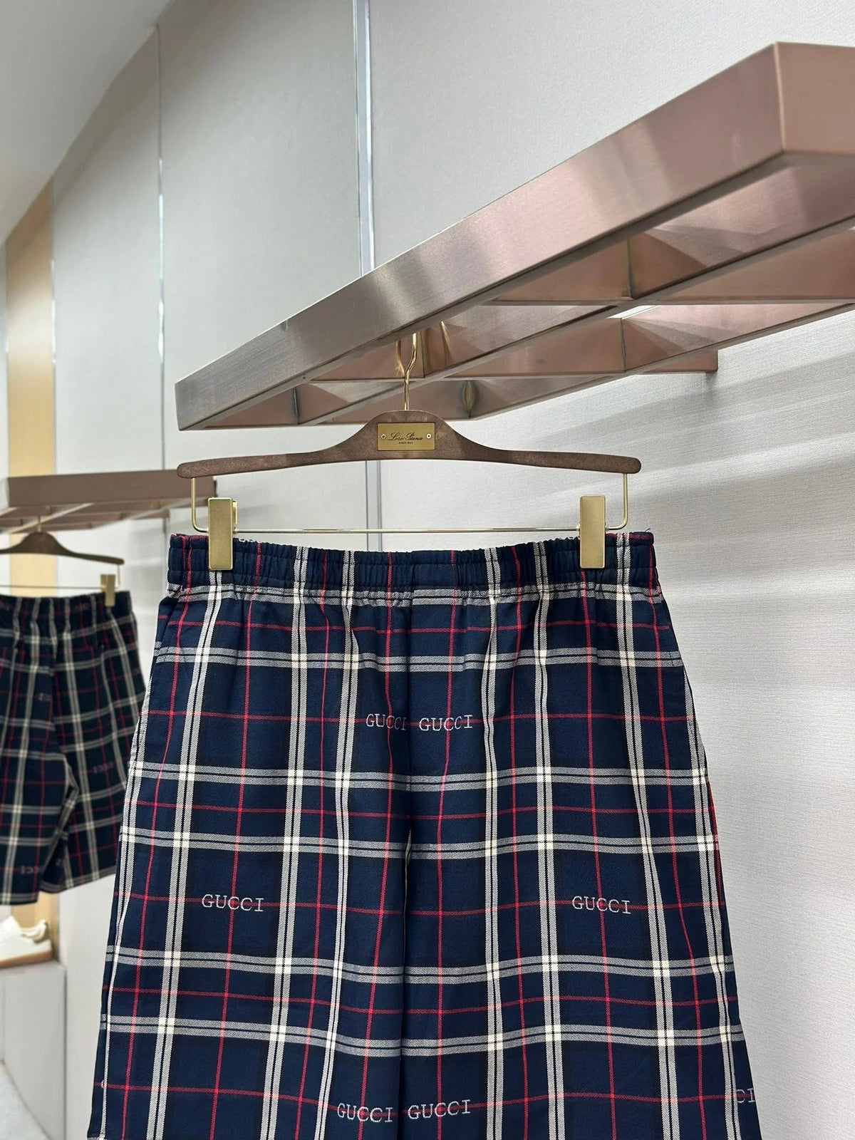 GC 2026 Men's Striped Shorts Navy Blue Red Cotton 699258