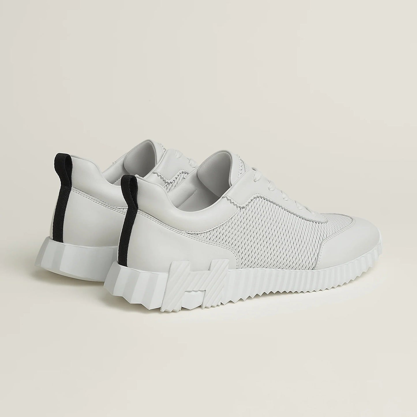 HM Bouncing Sneaker White Black Rubber Lambskin