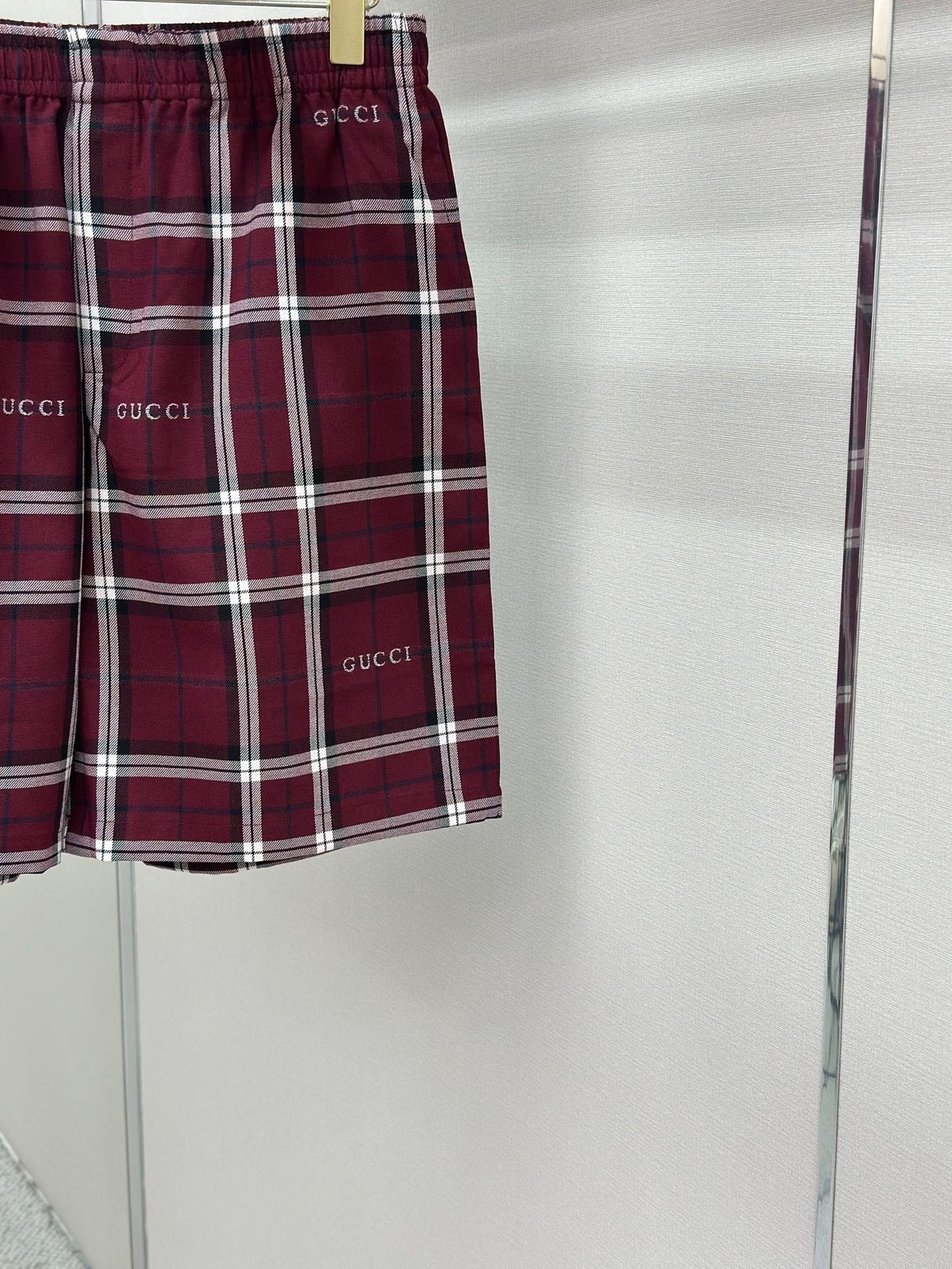 GC 2026 Men's Striped Shorts Burgundy Cotton 699257