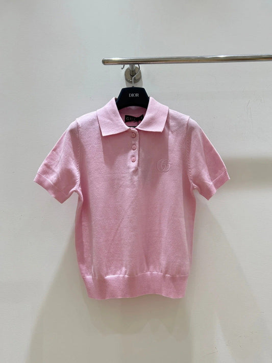 Gucci Collared Short-sleeved T-shirt in Cotton 323198