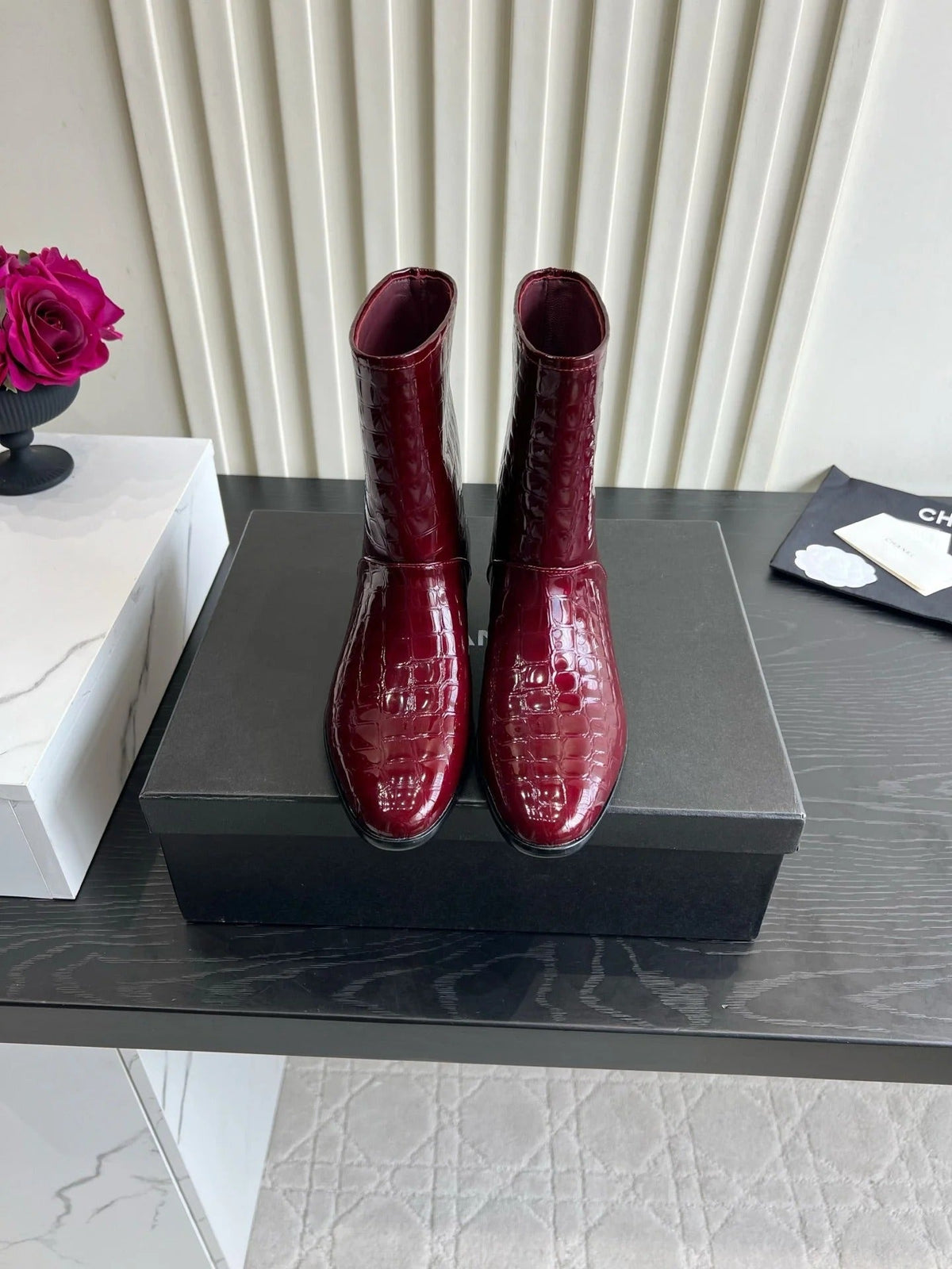 Chanel 2026 Métiers D'art Ankle Boots Cowhide 977427
