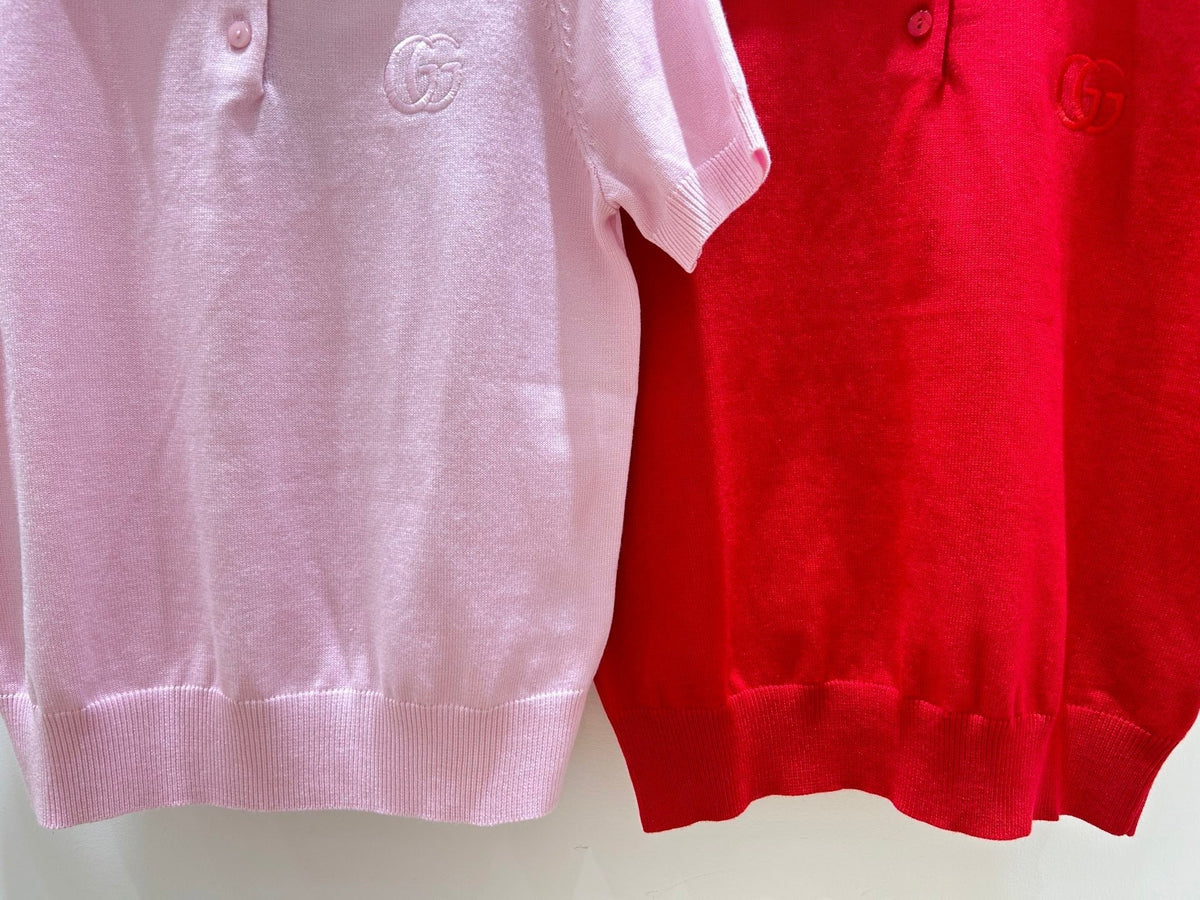 Gucci Collared Short-sleeved T-shirt in Cotton 323198
