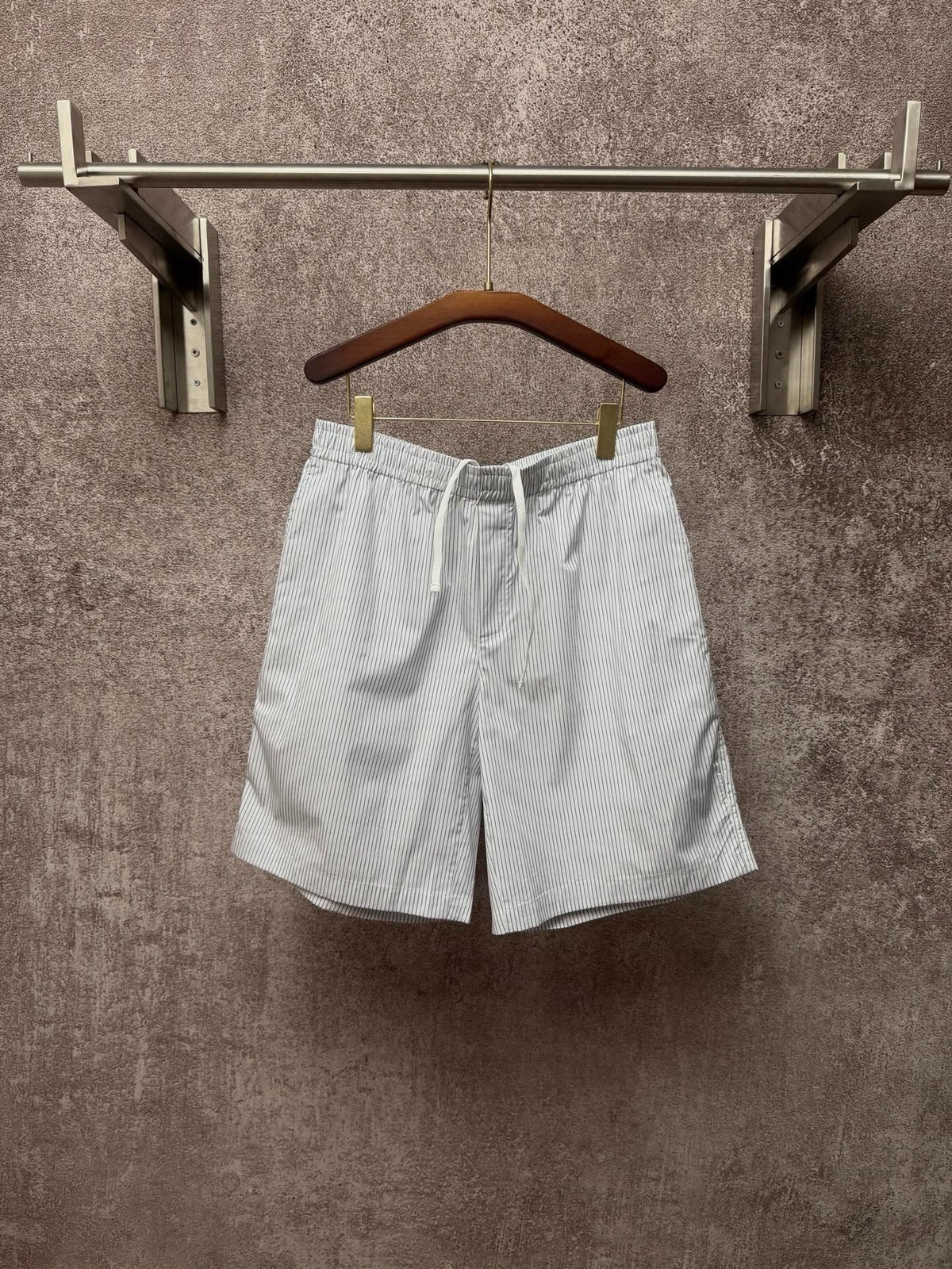 GC 2026 Men's Striped Shorts White Blue Cotton 643455
