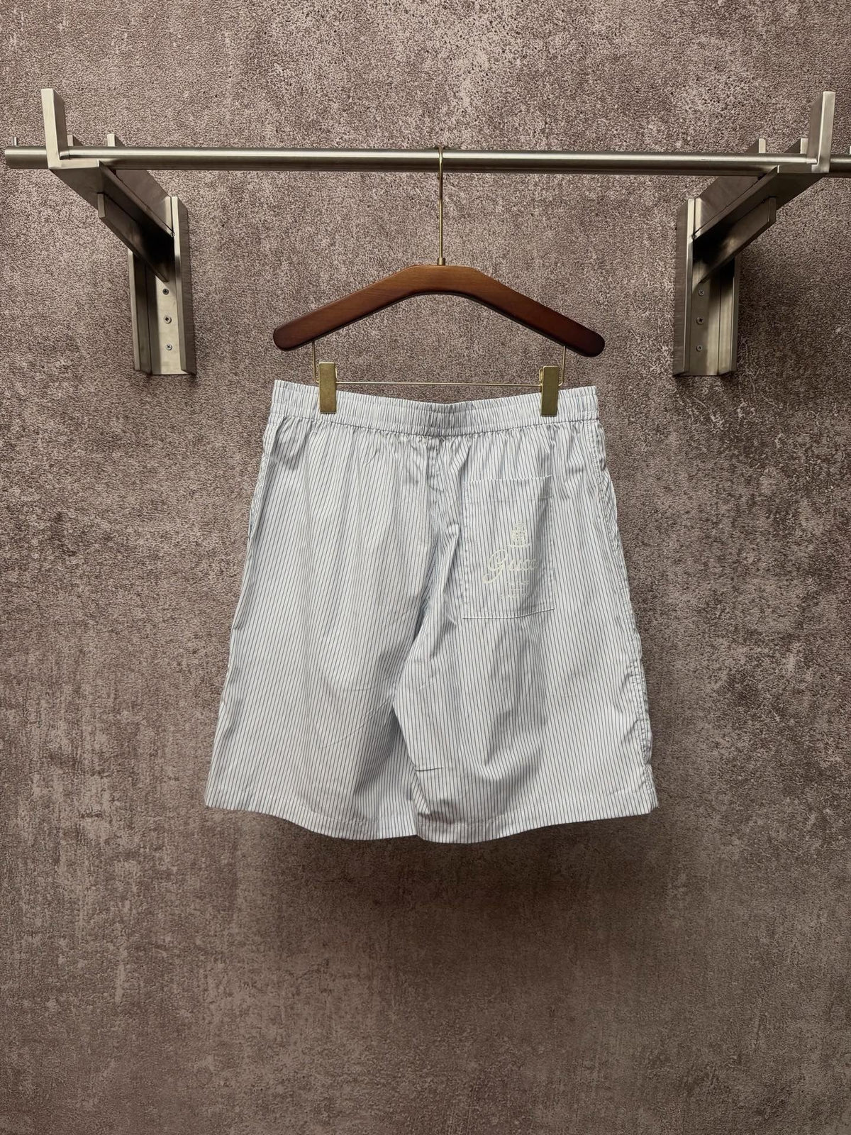 GC 2026 Men's Striped Shorts White Blue Cotton 643455