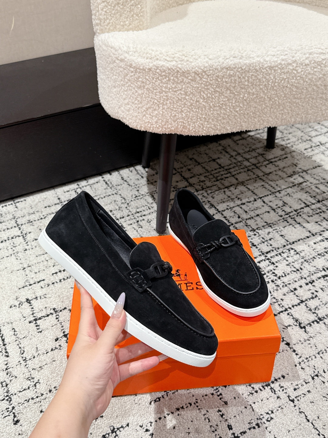 HM 25 Mocassim lgnacio Loafer Black Cowhide 377583