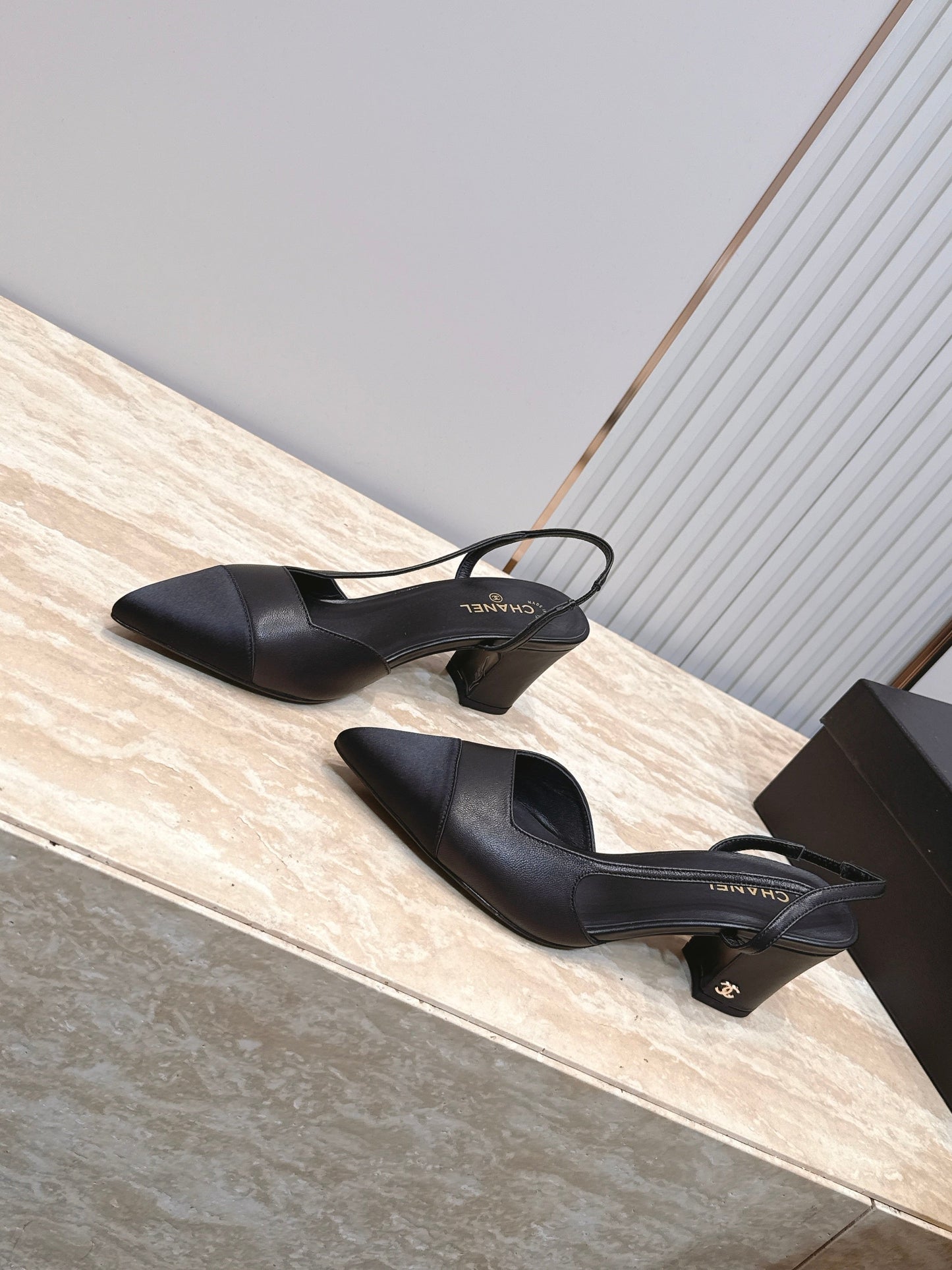 Chanel 2026 Slingback 65mm Fabric Calfskin 898961