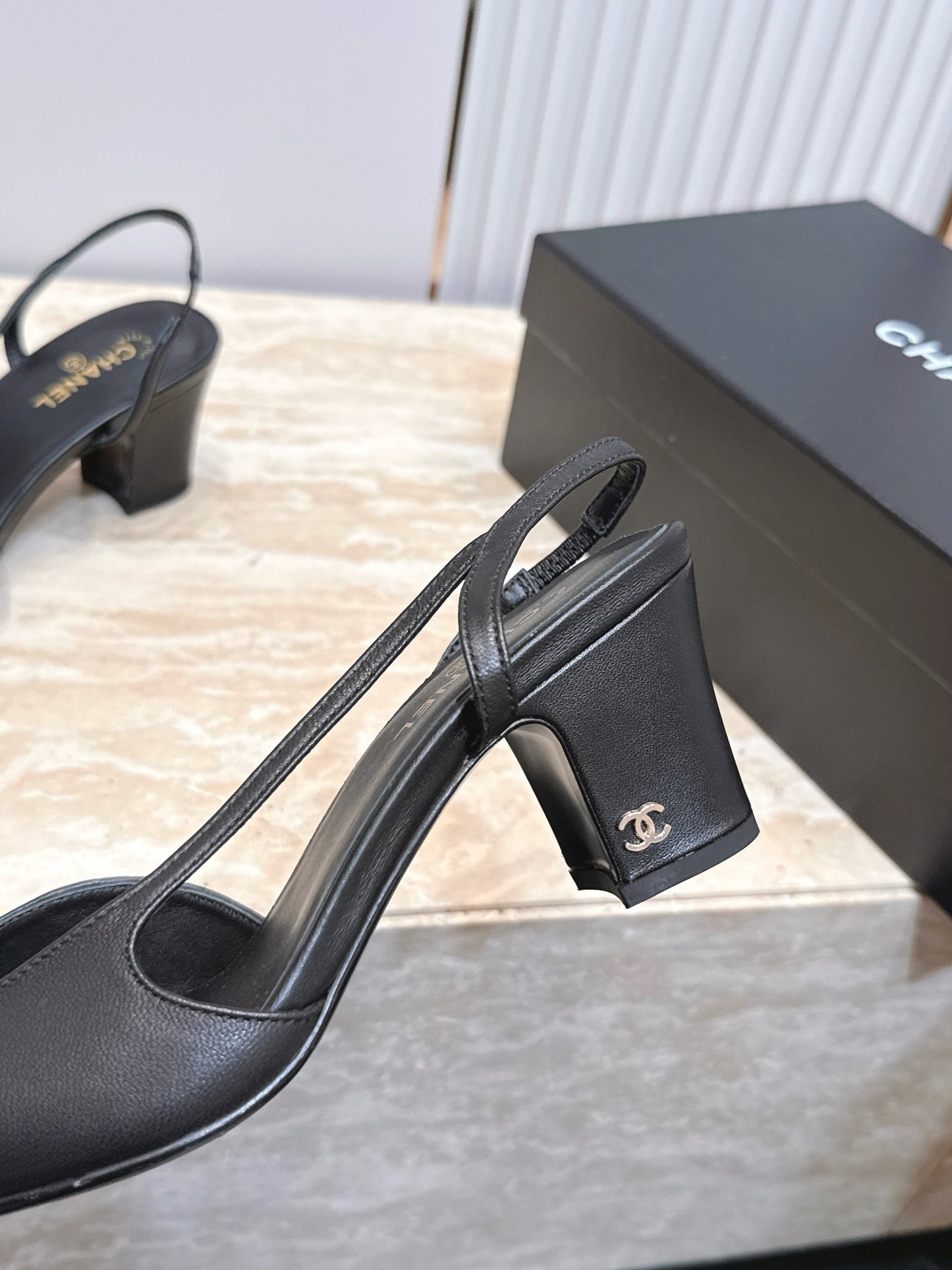 Chanel 2026 Slingback 65mm Fabric Calfskin 898961