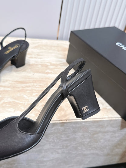 Chanel 2026 Slingback 65mm Fabric Calfskin 898961