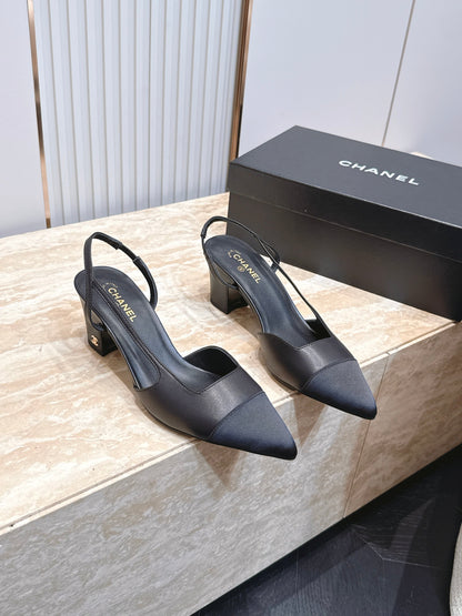 Chanel 2026 Slingback 65mm Fabric Calfskin 898961