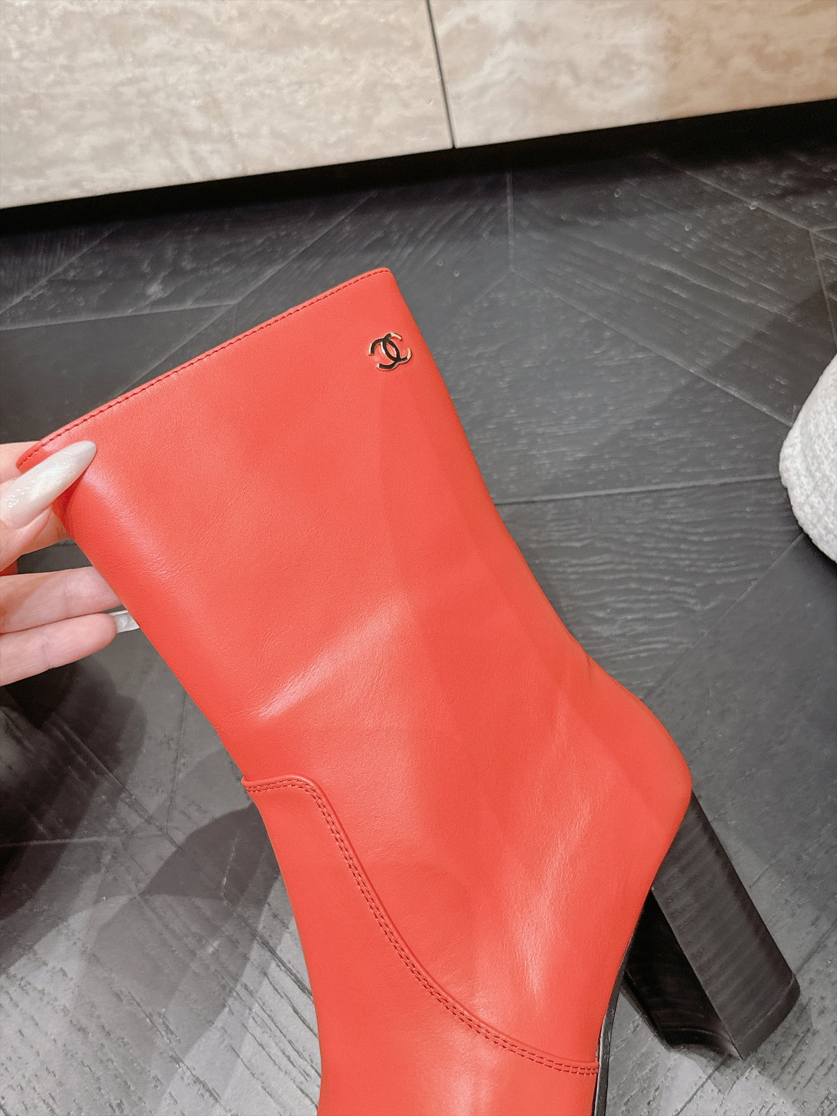 CC Autumn/Winter 2026 Ankle Boots 7cm Red Calfskin 954124