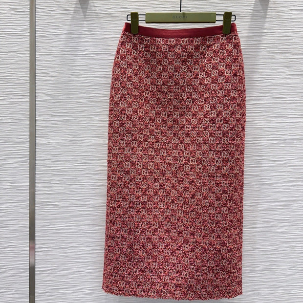 Gucci 2026 Long Midi Skirt Red Polyester 133162